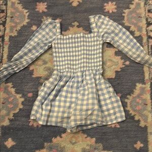 Kids Blue and White Gingham Jumber
